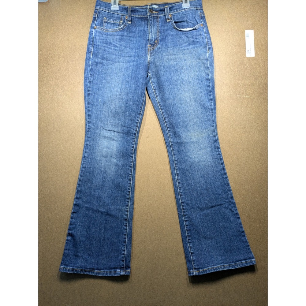 Levis 515 Bootcut Jeans Womens 8 Medium Wash Flap Pocket Studded Denim Pants